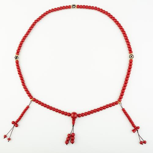 corail synthétique collier, style folk & unisexe, Longueur:Environ 47 cm, Vendu par PC