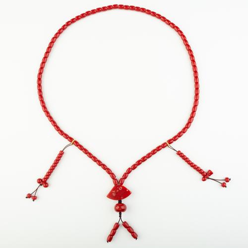 Синтетический коралл Ожерелье, Народный стиль & Мужская, длина:Приблизительно 45 см, продается PC