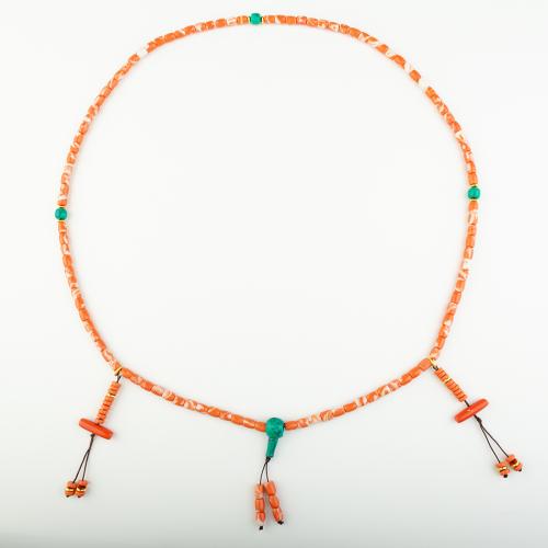 corail synthétique collier, style folk & unisexe, Longueur:Environ 60 cm, Vendu par PC