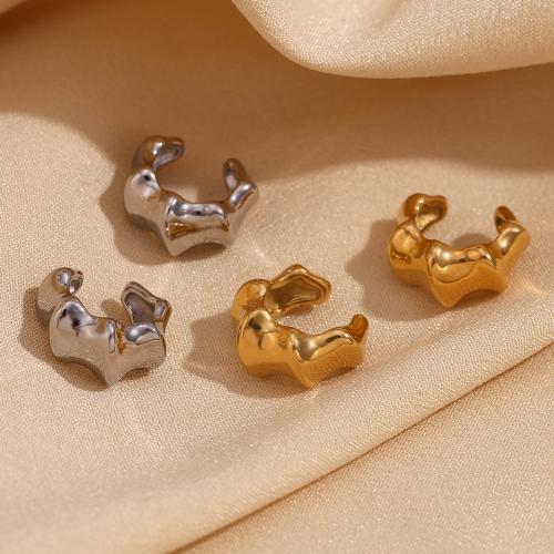 304 Stainless Steel Earring Clip, fashion jewelry & for woman, more colors for choice, 16.40x8.90mm, Sold By Pair