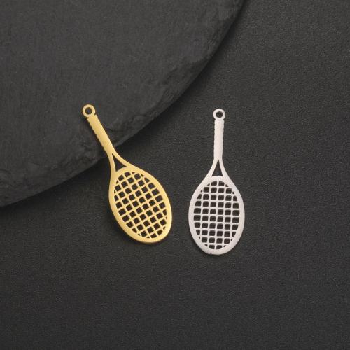 Stainless Steel Pendants, 304 Stainless Steel, Tennis Racket, Vacuum Ion Plating, DIY, more colors for choice, 20x28mm, Sold By PC