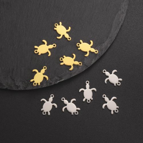 Stainless Steel Animal Pendants, 304 Stainless Steel, Turtle, Vacuum Ion Plating, DIY, more colors for choice, 15x11mm, Sold By PC