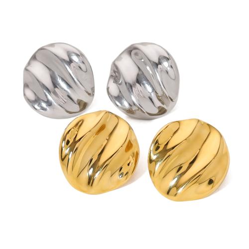 Stainless Steel Stud Earrings, 304 Stainless Steel, fashion jewelry & for woman, more colors for choice, 23x24.70mm, Sold By Pair