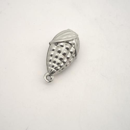 Stainless Steel Pendants, 304 Stainless Steel, Corn, DIY, original color, 19x10mm, Sold By PC