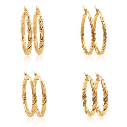 Acier inoxydable Levier Retour Earring, Acier inoxydable 304, bijoux de mode & styles différents pour le choix & pour femme, doré, Vendu par paire