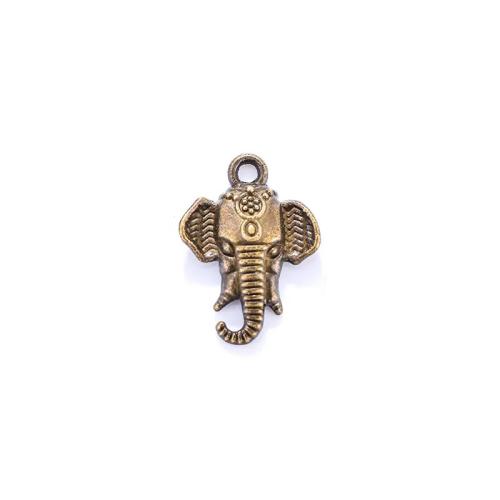Tibetan Style Animal Pendants, Elephant, plated, DIY, more colors for choice, nickel, lead & cadmium free, 21x26mm, Approx 100PCs/Bag, Sold By Bag