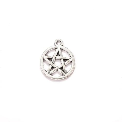Tibetan Style Star Pendant, plated, DIY, more colors for choice, nickel, lead & cadmium free, 16x16mm, Approx 100PCs/Bag, Sold By Bag