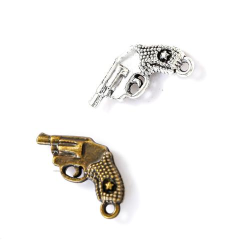Tibetan Style Pendants, Gun, plated, DIY, more colors for choice, nickel, lead & cadmium free, 18x8mm, Approx 100PCs/Bag, Sold By Bag