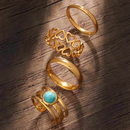 Brass Finger Ring, with turquoise, gold color plated, Adjustable & different size for choice & different styles for choice & for woman, more colors for choice, nickel, lead & cadmium free, 20x20mm, Sold By PC