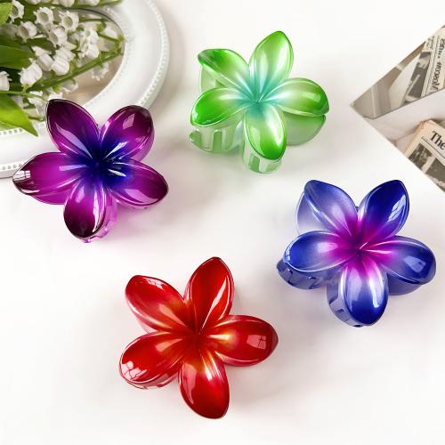 Hair Claw Clips, Plastic, Flower, fashion jewelry, more colors for choice, 80x40x70mm, Sold By PC