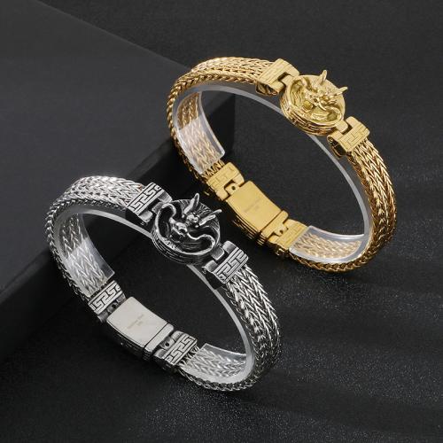 Stainless Steel Jewelry Bracelet, 304 Stainless Steel, Vacuum Ion Plating, for man, more colors for choice, Sold By PC