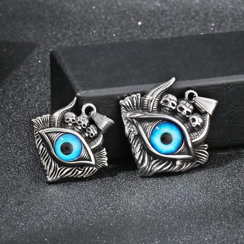 Evil Eye Pendants, 304 Stainless Steel, Vacuum Ion Plating, evil eye pattern & different styles for choice & for man & enamel, more colors for choice, Sold By PC