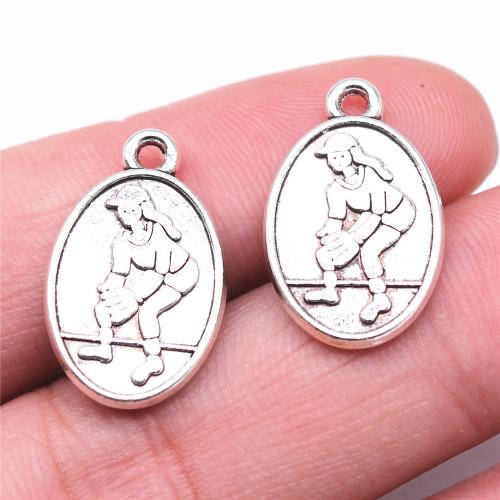 Tibetan Style Pendants, antique silver color plated, DIY, 21x14mm, Sold By PC