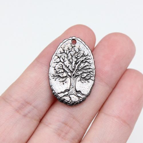 Tibetan Style Pendants, Tree, plated, DIY, more colors for choice, 26x17mm, Sold By PC