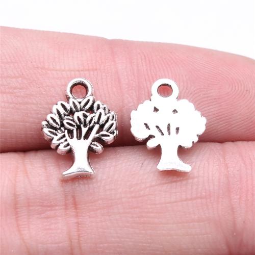Tibetan Style Pendants, Tree, antique silver color plated, DIY, 15x11mm, Sold By PC