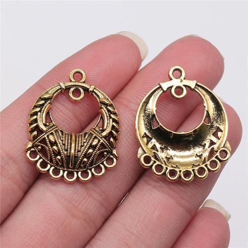 Tibetan Style Connector, plated, 2/7loop & DIY, more colors for choice, 27x21mm, Sold By PC