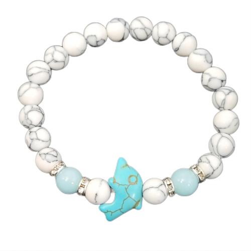 Gemstone Bracelet, Dolphin, different materials for choice & Unisex & luminated, Inner Diameter:Approx 60mm, Sold By PC