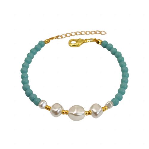 Natural Fluorite Bracelet, with Plastic Pearl & Tibetan Style, with 1.57inch extender chain, Unisex & luminated, more colors for choice, Length:Approx 6.69 Inch, Sold By PC