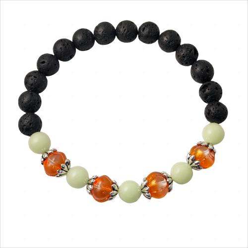 Lava Bracelet, with Glass, Unisex & Halloween Jewelry Gift & luminated, more colors for choice, Inner Diameter:Approx 55mm, Sold By PC