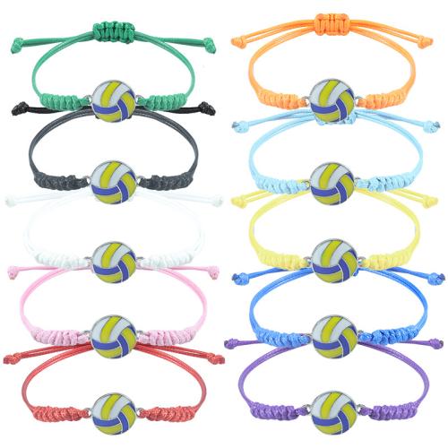 Tibetan Style Bracelet, with Wax Cord, handmade, fashion jewelry & Unisex, more colors for choice, Length:Approx 7.1-11.8 Inch, Sold By PC