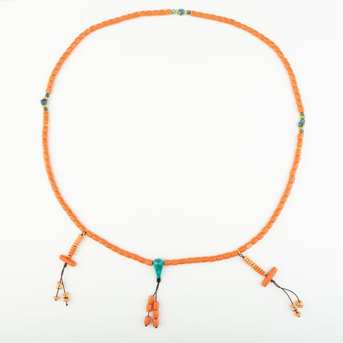 Coral sintético collar, estilo popular & unisexo, longitud:aproximado 58 cm, Vendido por UD