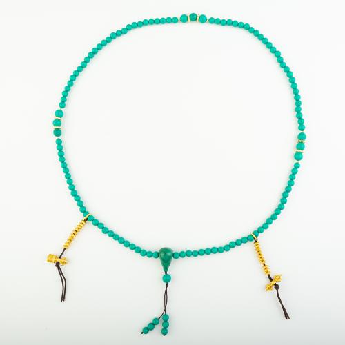 Синтетический коралл Ожерелье, с Латунь, Народный стиль & Мужская, длина:Приблизительно 45 см, продается PC