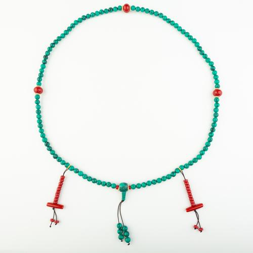 Синтетический коралл Ожерелье, Народный стиль & Мужская, длина:Приблизительно 53 см, продается PC