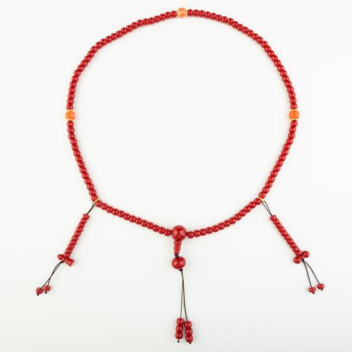 Coral sintético collar, estilo popular & unisexo, longitud:aproximado 46 cm, Vendido por UD