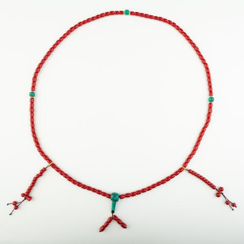 Синтетический коралл Ожерелье, Народный стиль & Мужская, длина:Приблизительно 54 см, продается PC