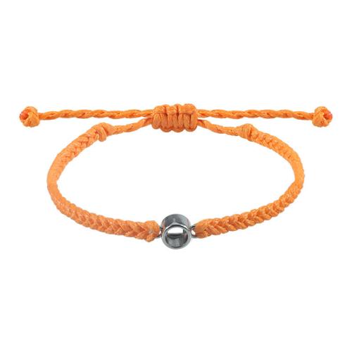 Modele bracelet a cordon , alliage de zinc, avec corde de cire, fait à la main, unisexe & creux, plus de couleurs à choisir, Longueur:Environ 7.08-11.81 pouce, Vendu par PC