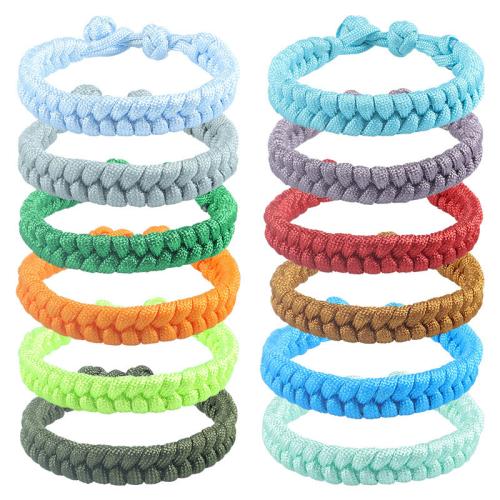 Parachute Cord Bracelet, handmade, Unisex & braided, more colors for choice, Length:Approx 7-9 Inch, Sold By PC