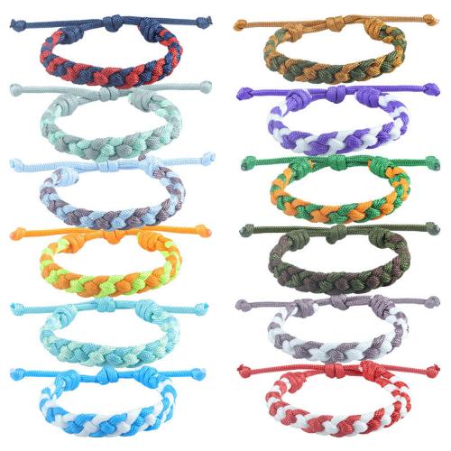 Parachute Cord Bracelet, handmade, Unisex & braided, more colors for choice, Length:Approx 7-10 Inch, Sold By PC