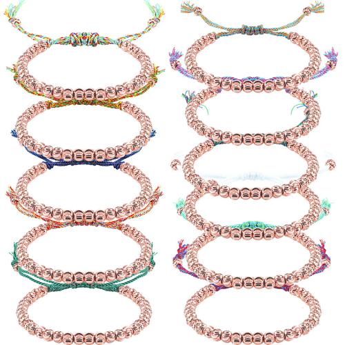 alliage de zinc bracelet, avec corde de coton, fait à la main, Style bohème & unisexe, plus de couleurs à choisir, Longueur:Environ 6.7-11 pouce, Vendu par PC