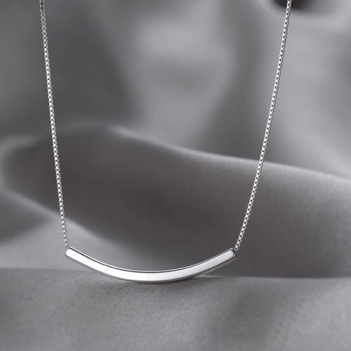 Brass Necklace, with 5cm extender chain, fashion jewelry & for woman, silver color, Length:Approx 40 cm, Sold By PC