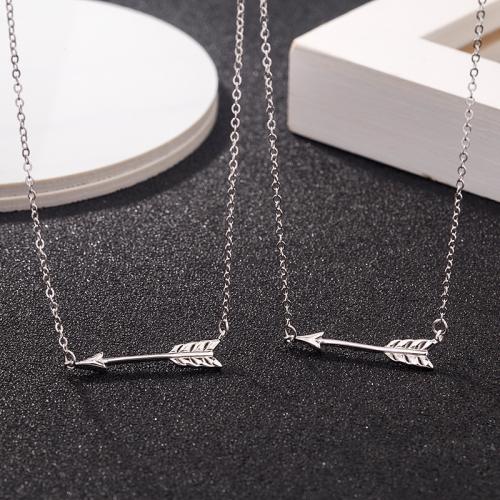 925 Sterling Silver Necklaces Arrow fashion jewelry & for woman Length Approx 45 cm Sold By PC