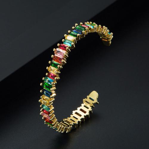 Bracelets en laiton, bijoux de mode & styles différents pour le choix & pavé de micro zircon & pour femme, Vendu par PC