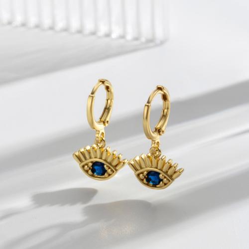 Boucle d'oreille Acier Titane, bijoux de mode & pavé de micro zircon & pour femme, 13x26mm, Vendu par paire