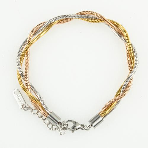 Stainless Steel Jewelry Bracelet, 304 Stainless Steel, fashion jewelry & Unisex, 5mm, Length:Approx 22.5 cm, Sold By PC