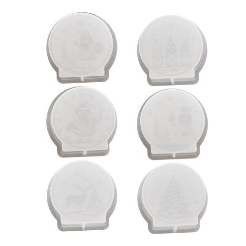 DIY Epoxy Mold Set, Silicone, different designs for choice, white, 76x76mm, Sold By PC