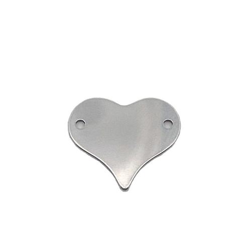 Stainless Steel Connector, 304 Stainless Steel, Heart, DIY, original color, 16x14mm, Sold By PC