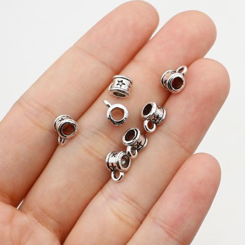 Tibetan Style Bail Bead, silver color plated, DIY, nickel, lead & cadmium free, 8x5mm, Approx 200PCs/Bag, Sold By Bag