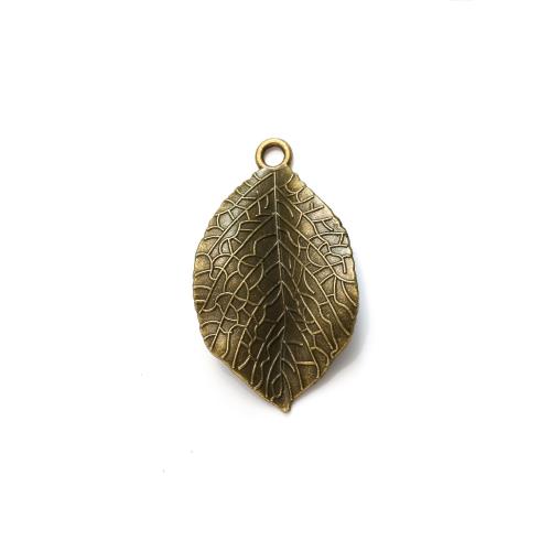 Tibetan Style Leaf Pendants, plated, DIY, more colors for choice, nickel, lead & cadmium free, 25x31mm, 100PCs/Bag, Sold By Bag