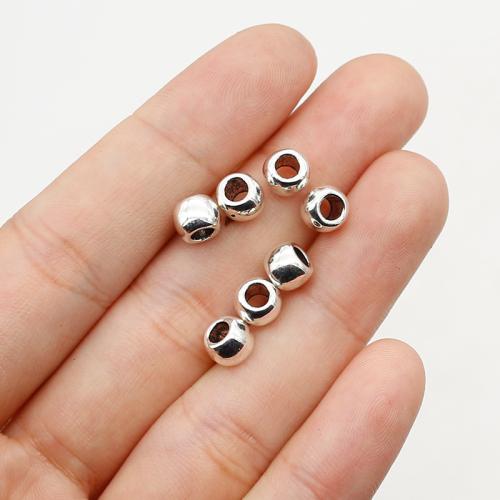 Tibetan Style Jewelry Beads, silver color plated, DIY, nickel, lead & cadmium free, 6x5mm, Hole:Approx 3mm, Approx 200PCs/Bag, Sold By Bag