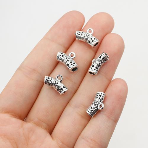 Tibetan Style Bail Bead, silver color plated, DIY, nickel, lead & cadmium free, 14x9mm, Approx 200PCs/Bag, Sold By Bag