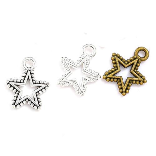 Tibetan Style Star Pendant, plated, DIY, more colors for choice, nickel, lead & cadmium free, 15x15mm, Approx 100PCs/Bag, Sold By Bag