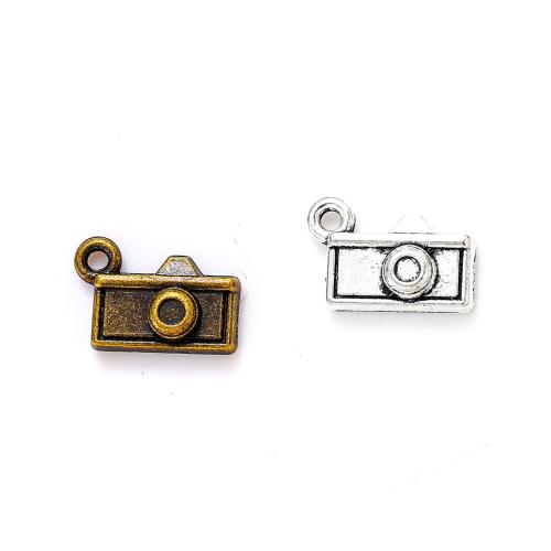Tibetan Style Pendants, Camera, plated, DIY, more colors for choice, nickel, lead & cadmium free, 12x7mm, Approx 100PCs/Bag, Sold By Bag