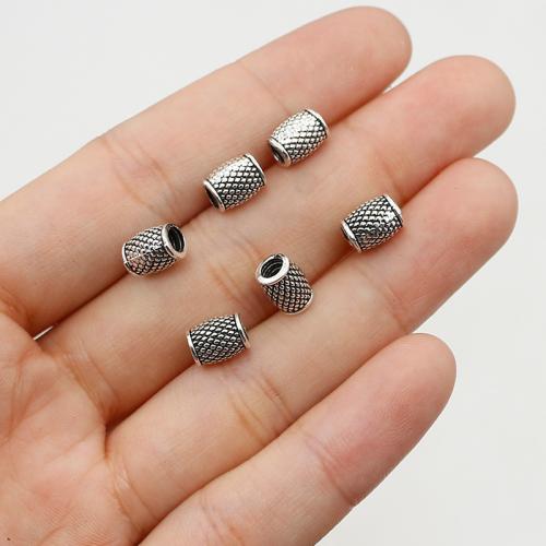 Tibetan Style Jewelry Beads, silver color plated, DIY, nickel, lead & cadmium free, 8x6mm, Hole:Approx 2.5mm, Approx 200PCs/Bag, Sold By Bag