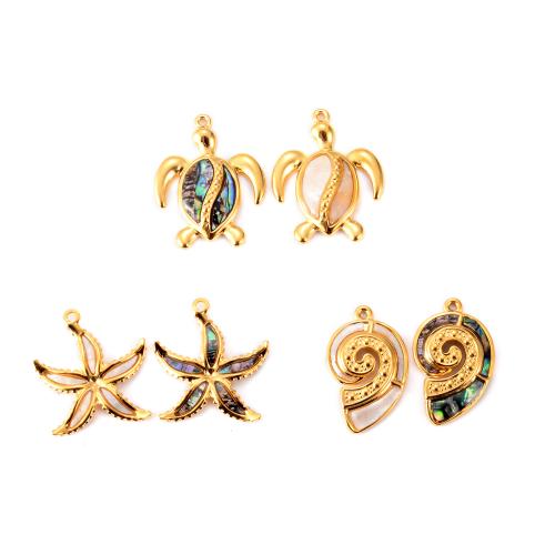 Stainless Steel Animal Pendants, 304 Stainless Steel, gold color plated, DIY & different styles for choice, more colors for choice, Sold By PC
