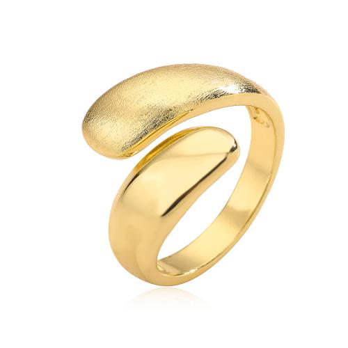 Messing Fingerring, goldfarben plattiert, Modeschmuck, goldfarben, frei von Nickel, Blei & Kadmium, Ring inner diameter:17 ~19mm, verkauft von PC
