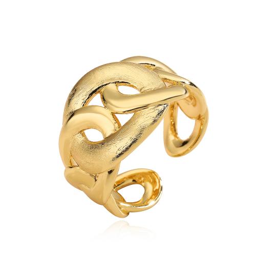 Кольца из латуни, Латунь, плакирован золотом, ювелирные изделия моды, Золотой, не содержит никель, свинец, Ring inner diameter:17 ~19mm, продается PC